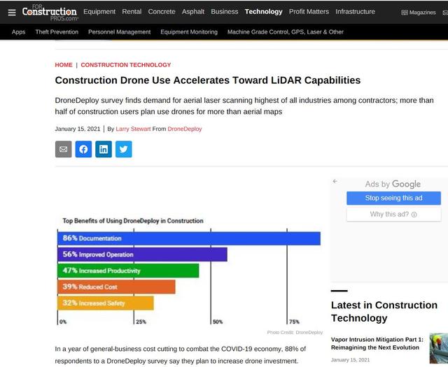 疫情中无人机需求量不降反升，建筑行业加快采(图1)